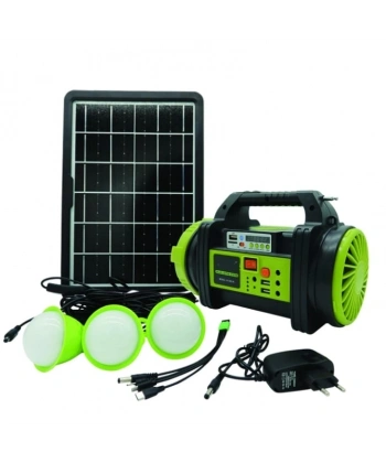 Wıson Ws-5683 Şarjlı 30w Solar Şarjlı Ev Aydınlatma Seti Radyo Ve Fan Powebank