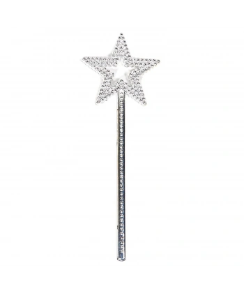 Yıldız Model Peri Asası Melek Asası Prenses Asası Metalize Gümüş Renk