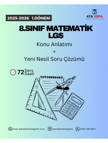8.SINIF (LGS) 1.Dönem MATEMATİK Özel VİP 10 Kişilik Sınıf