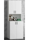 Dört Kapaklı Raflı Banyo Boy Dolabı 