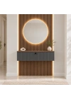 LED Aynalı, Çıtalı Panelli Ayaksız Dresuar