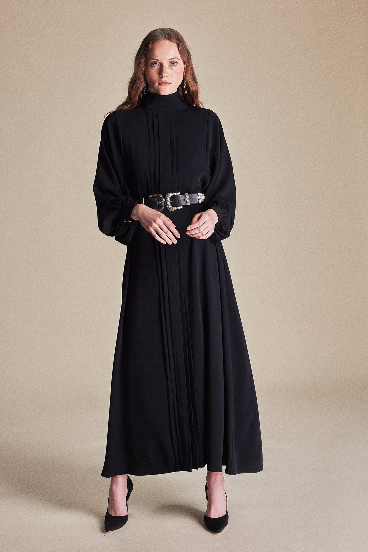 Edgan Elbise Siyah | Latifa Kadın Giyim