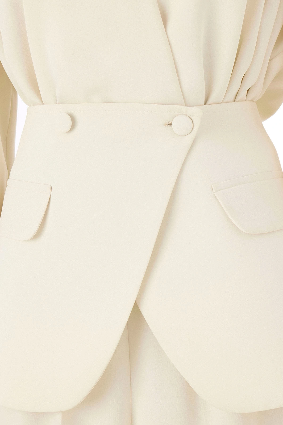 Blair V Yakalı Tulum Bej