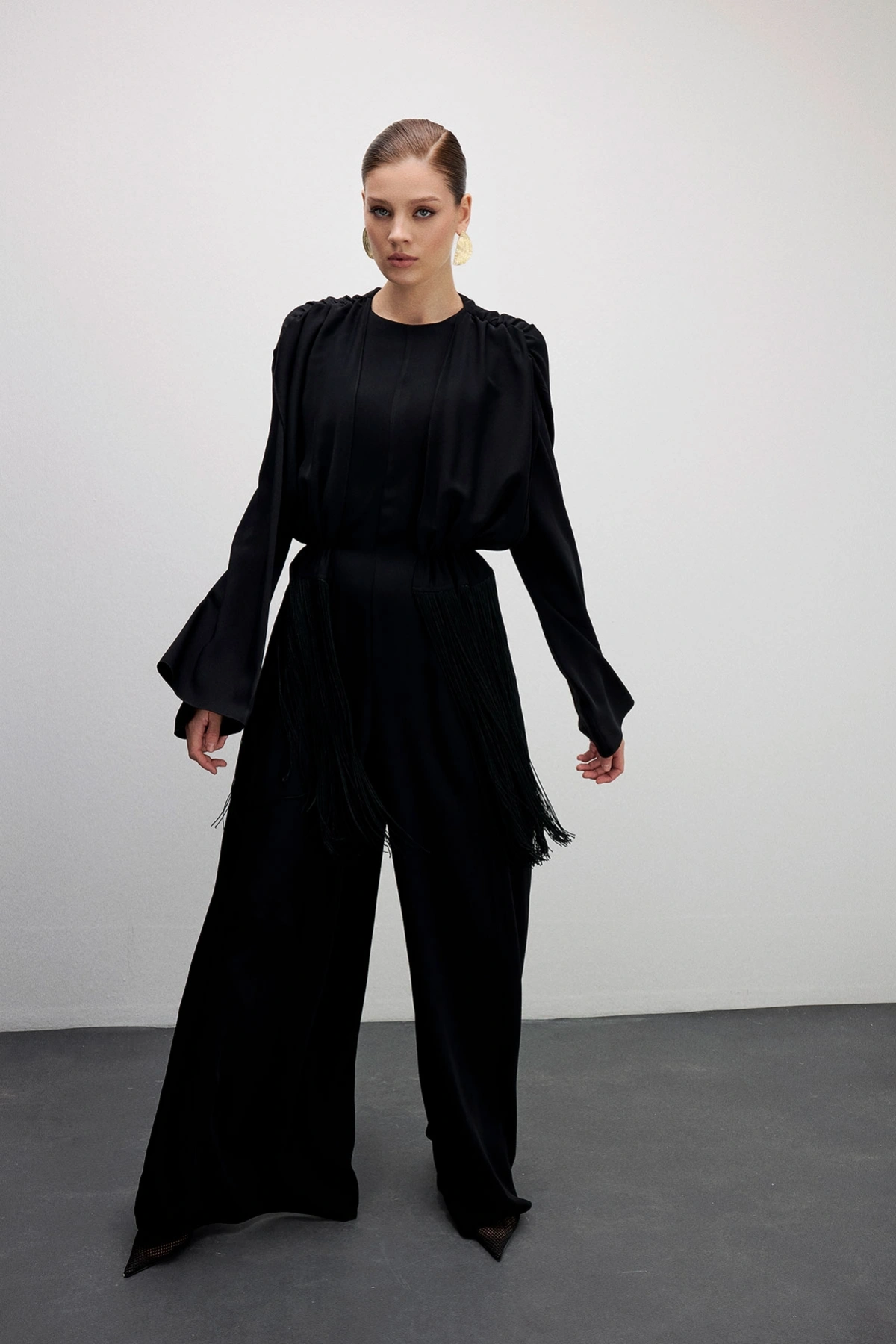 Sway Püsküllü Tulum Siyah