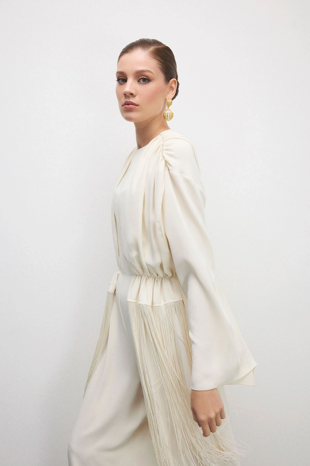 Sway Püsküllü Tulum Bej