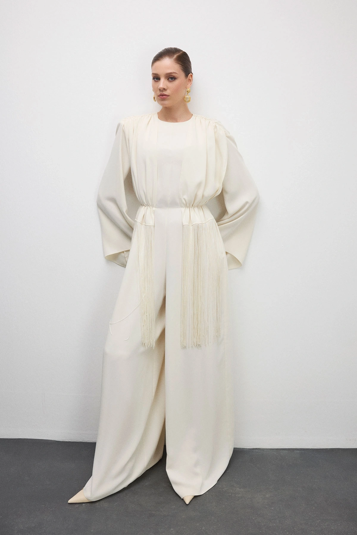 Sway Püsküllü Tulum Bej