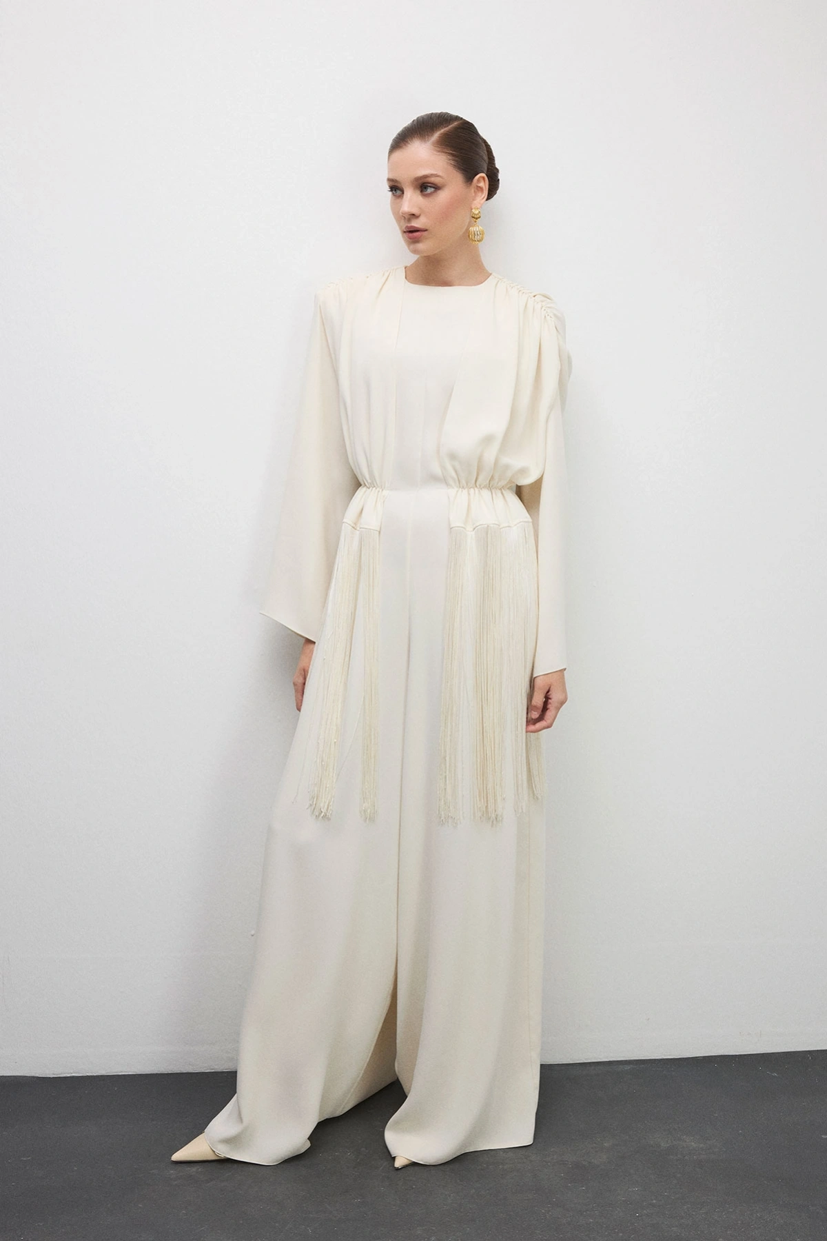 Sway Püsküllü Tulum Bej