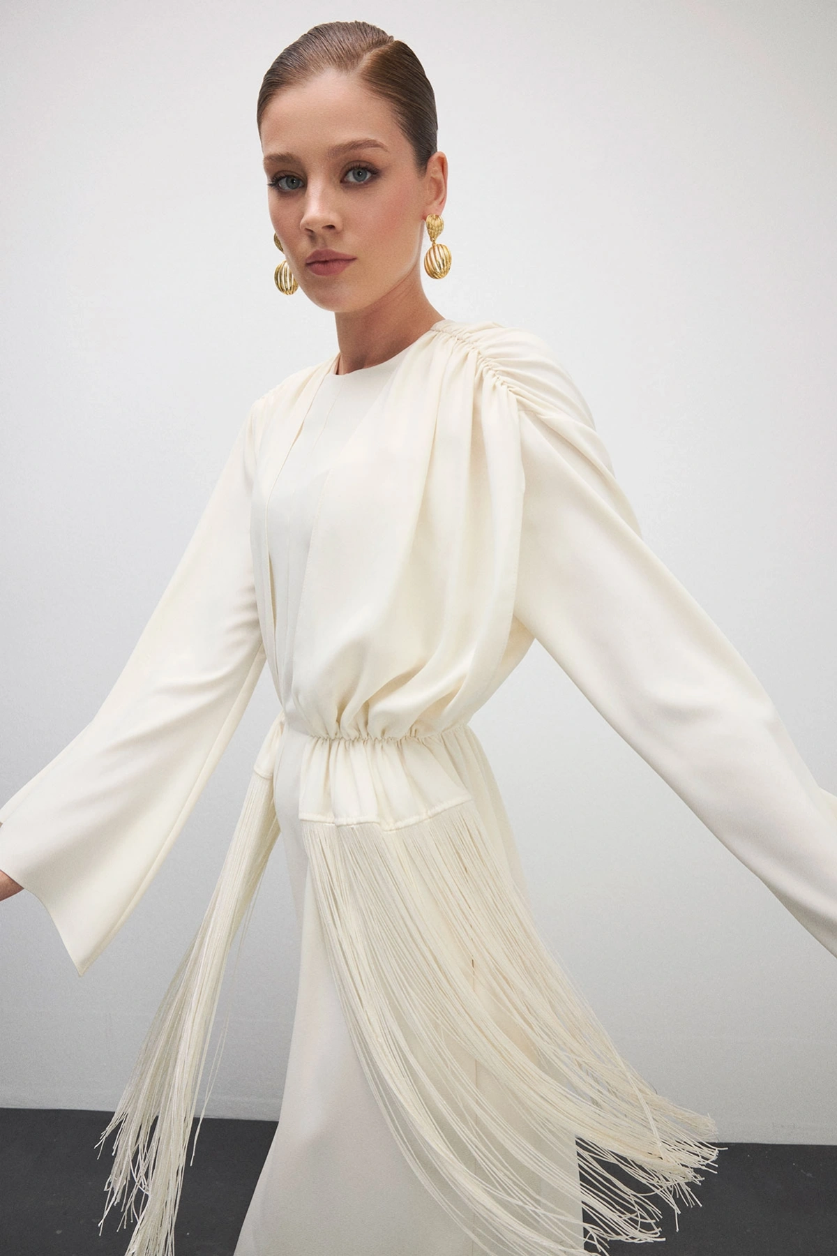 Sway Püsküllü Tulum Bej