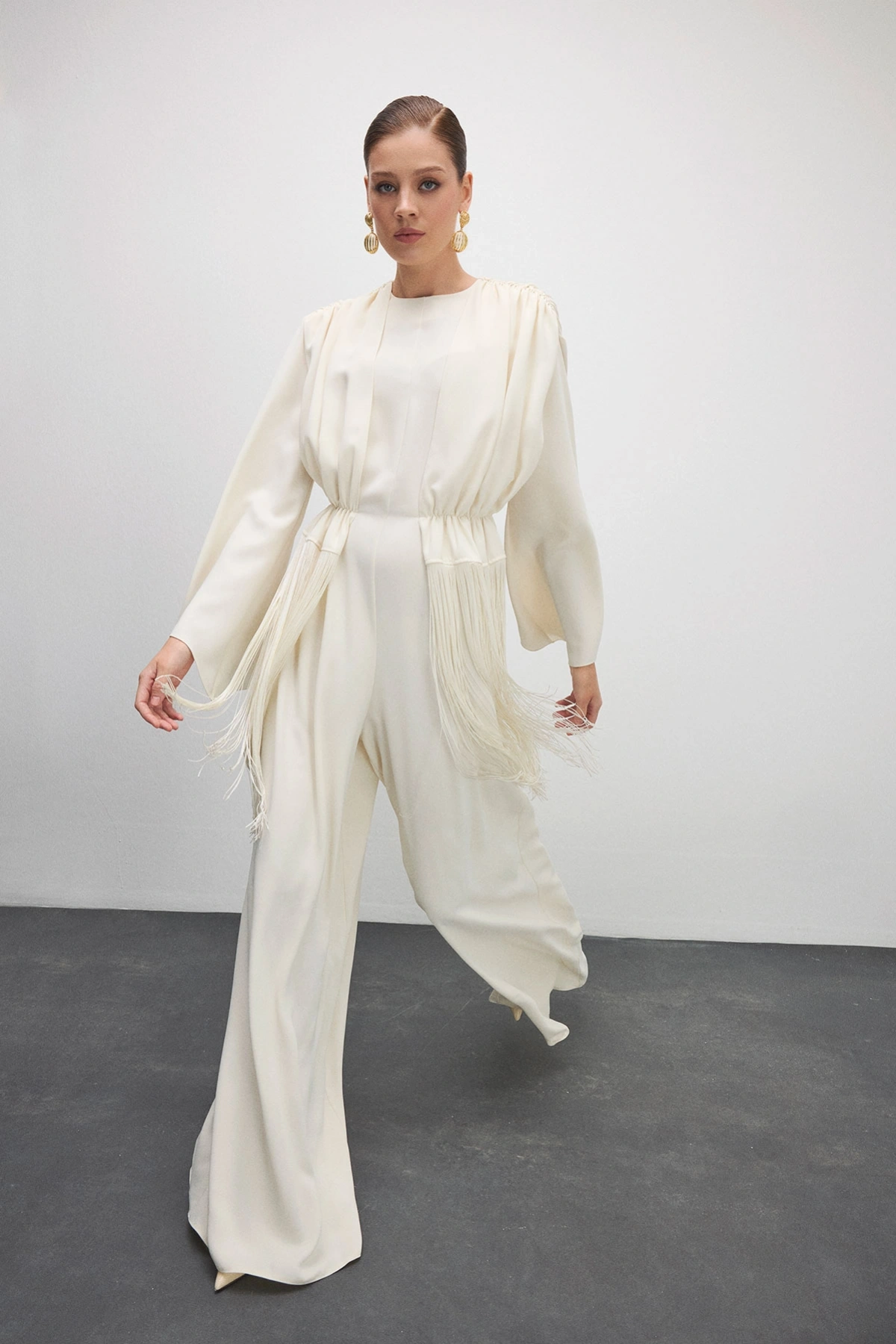 Sway Püsküllü Tulum Bej