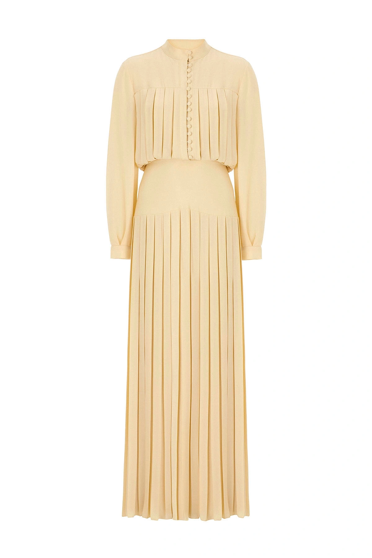 Beheen Pileli Elbise Vanilya