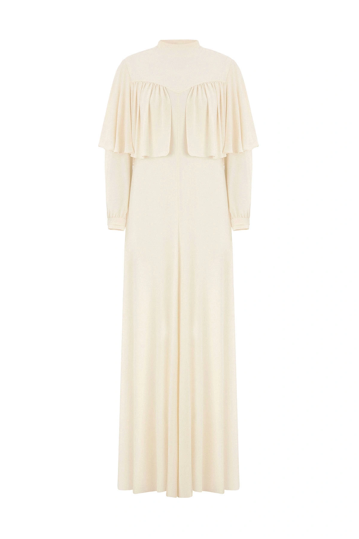 Essence Pelerinli Elbise Bej