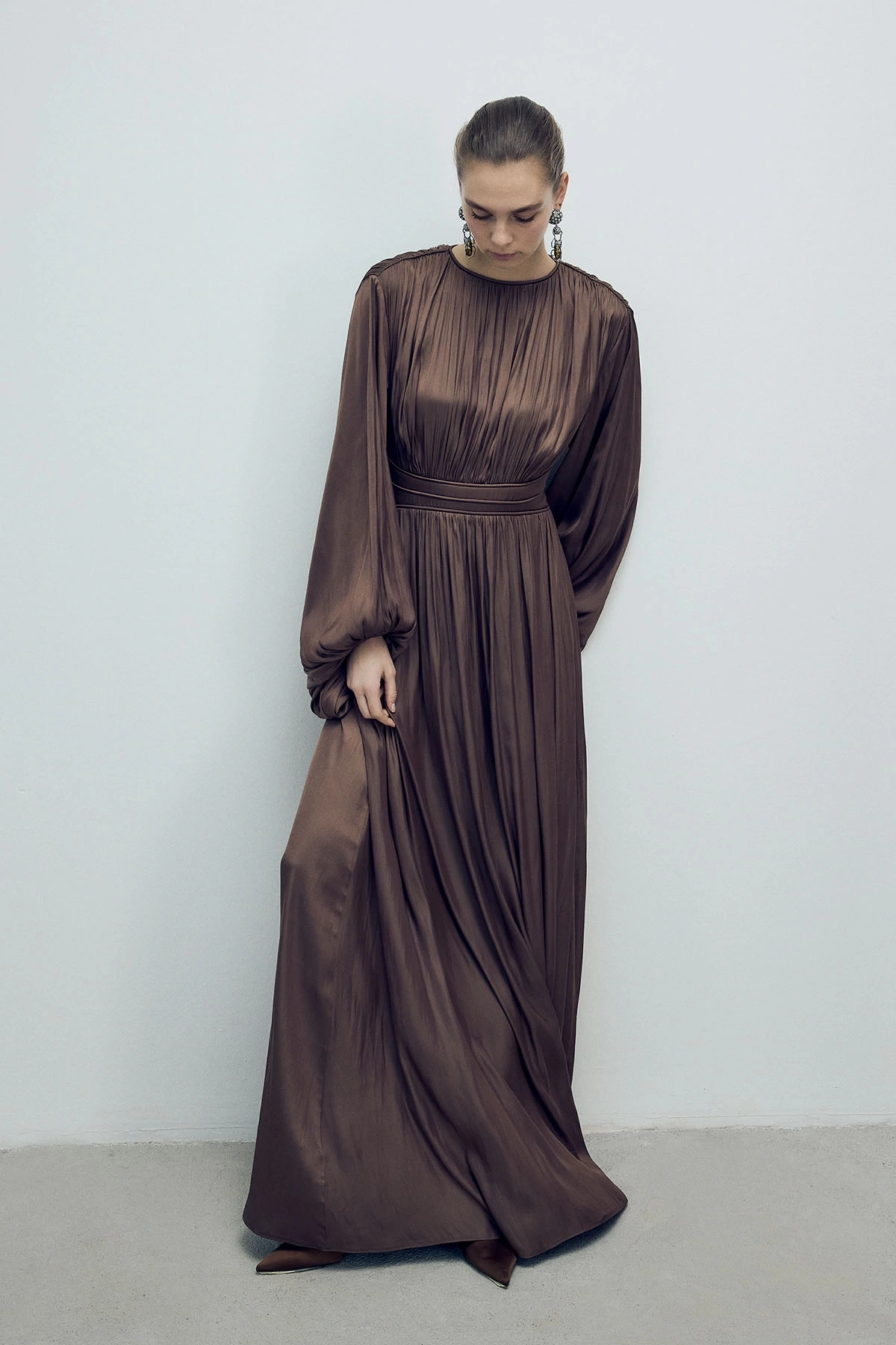 Fame Elbise Kahverengi