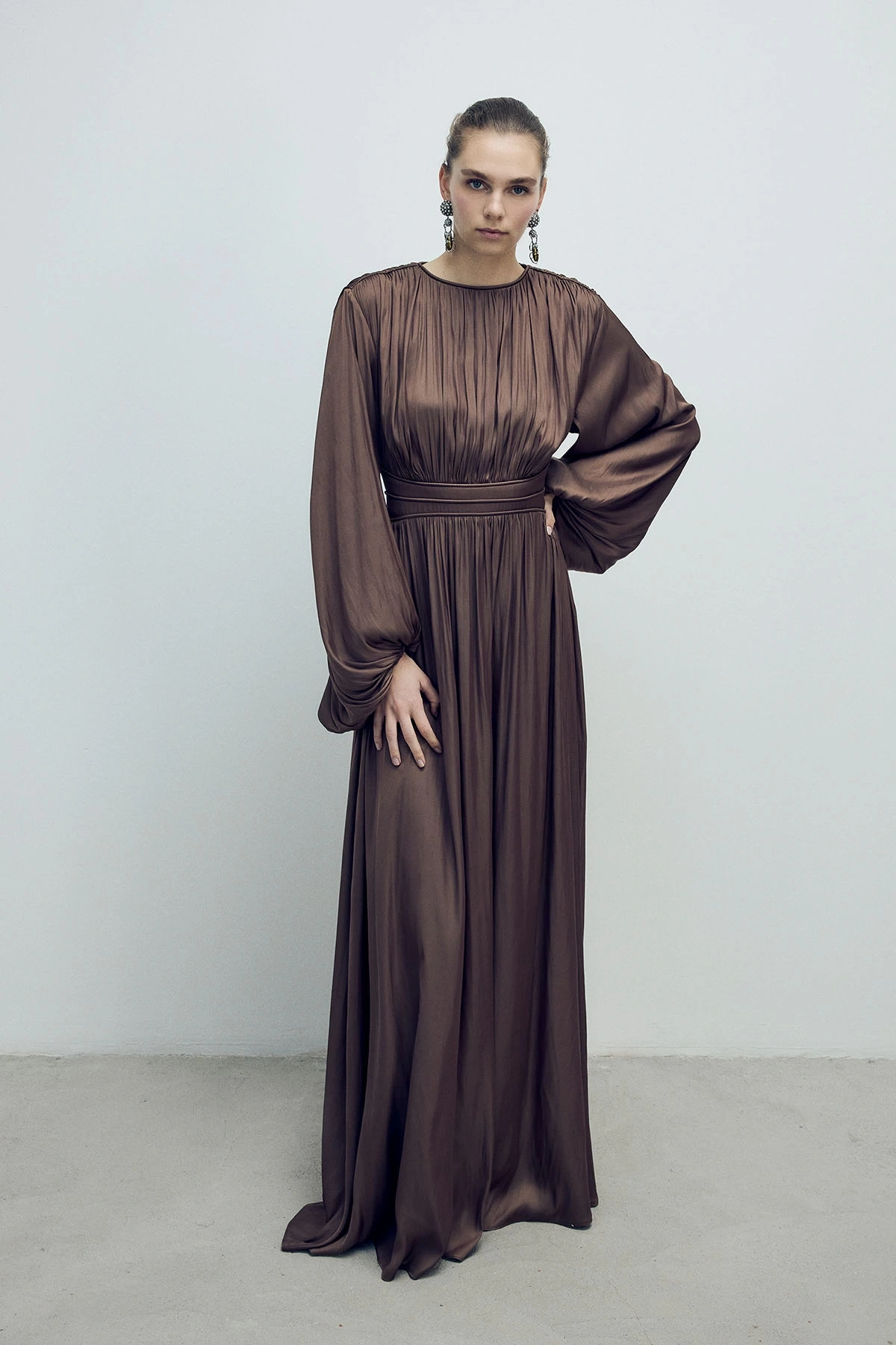 Fame Elbise Kahverengi