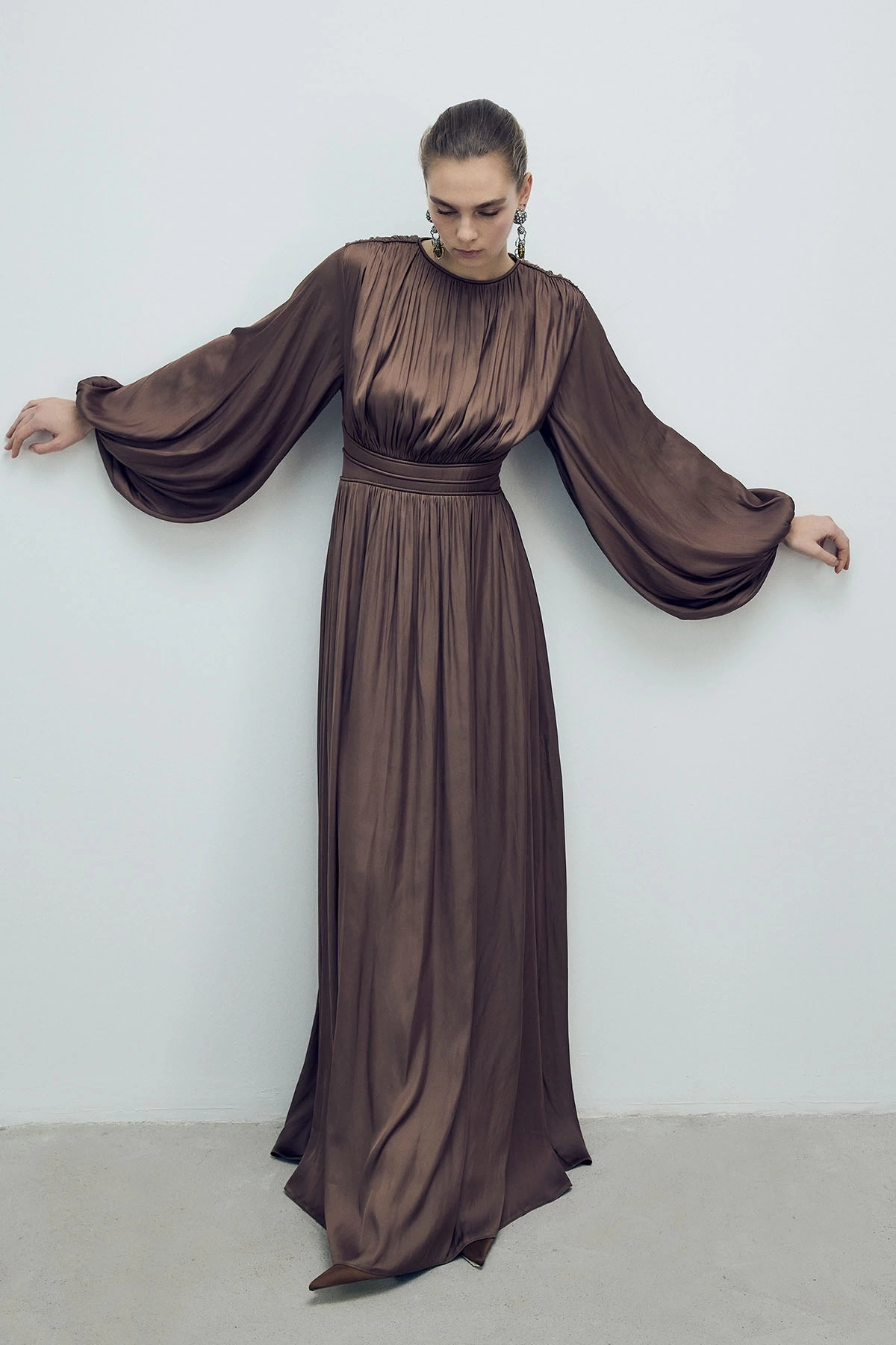 Fame Elbise Kahverengi