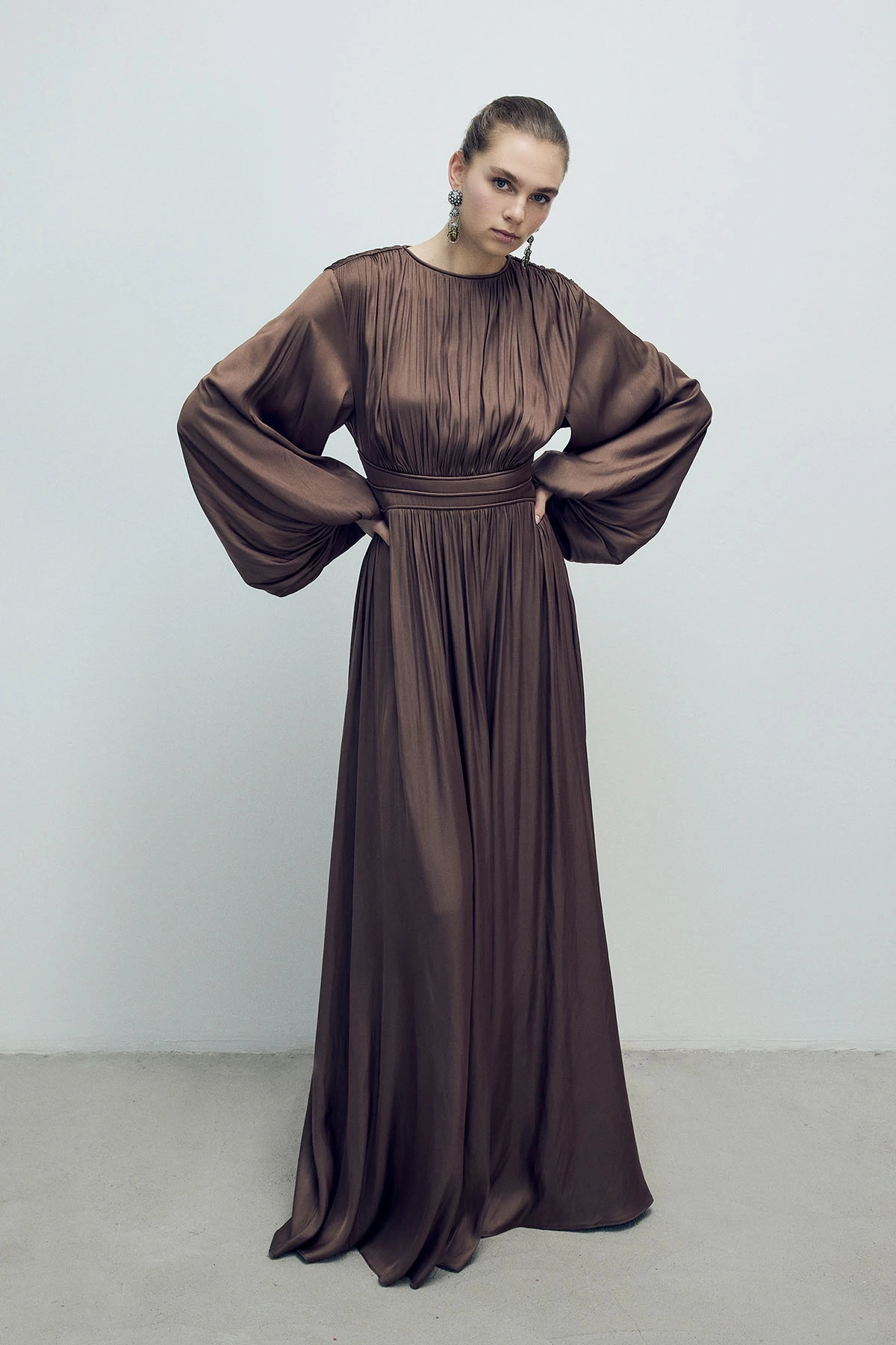 Fame Elbise Kahverengi