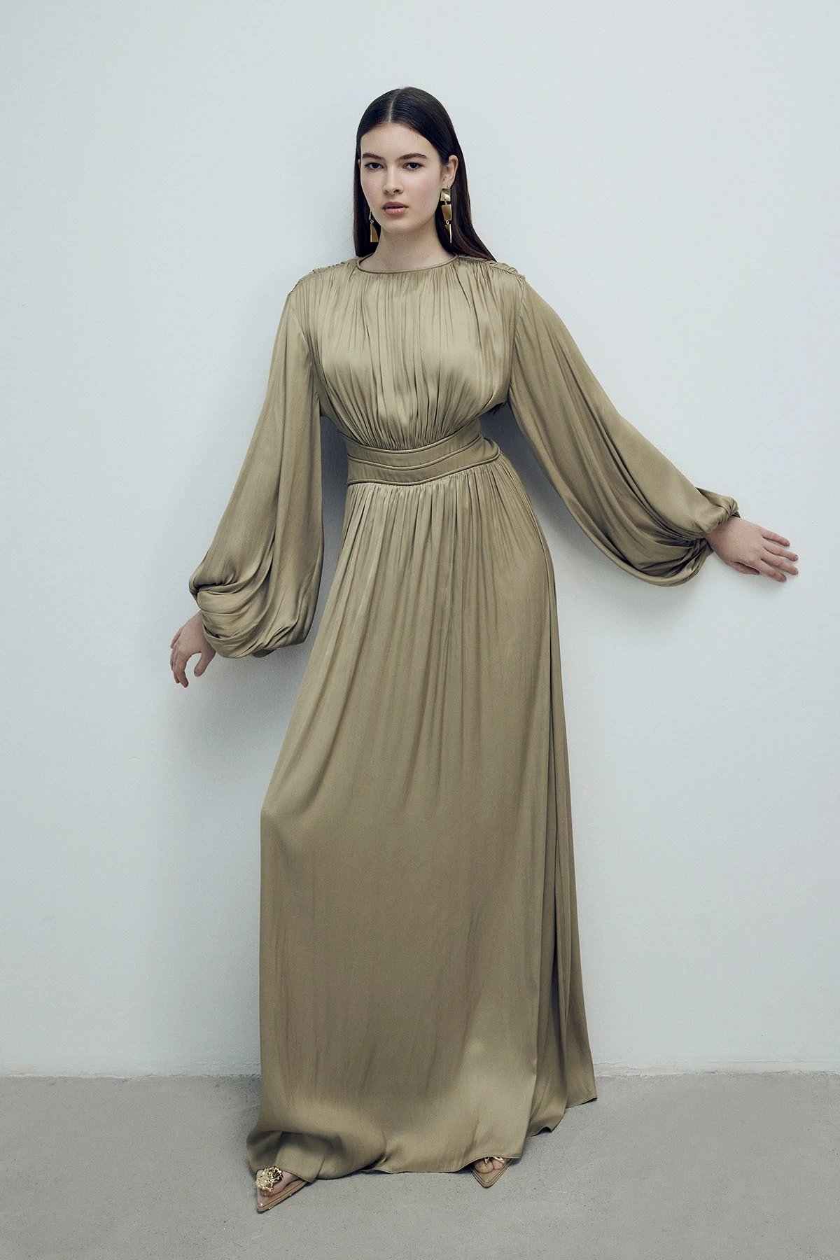 Fame Elbise Yağ Yeşili