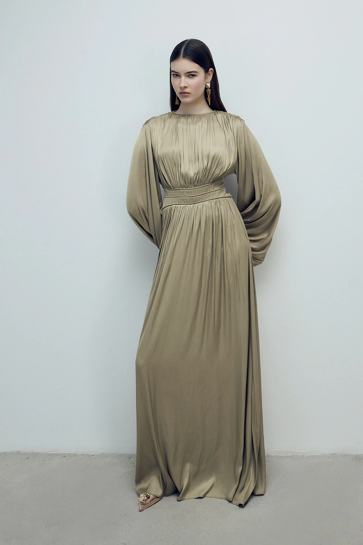 Fame Elbise Yağ Yeşili