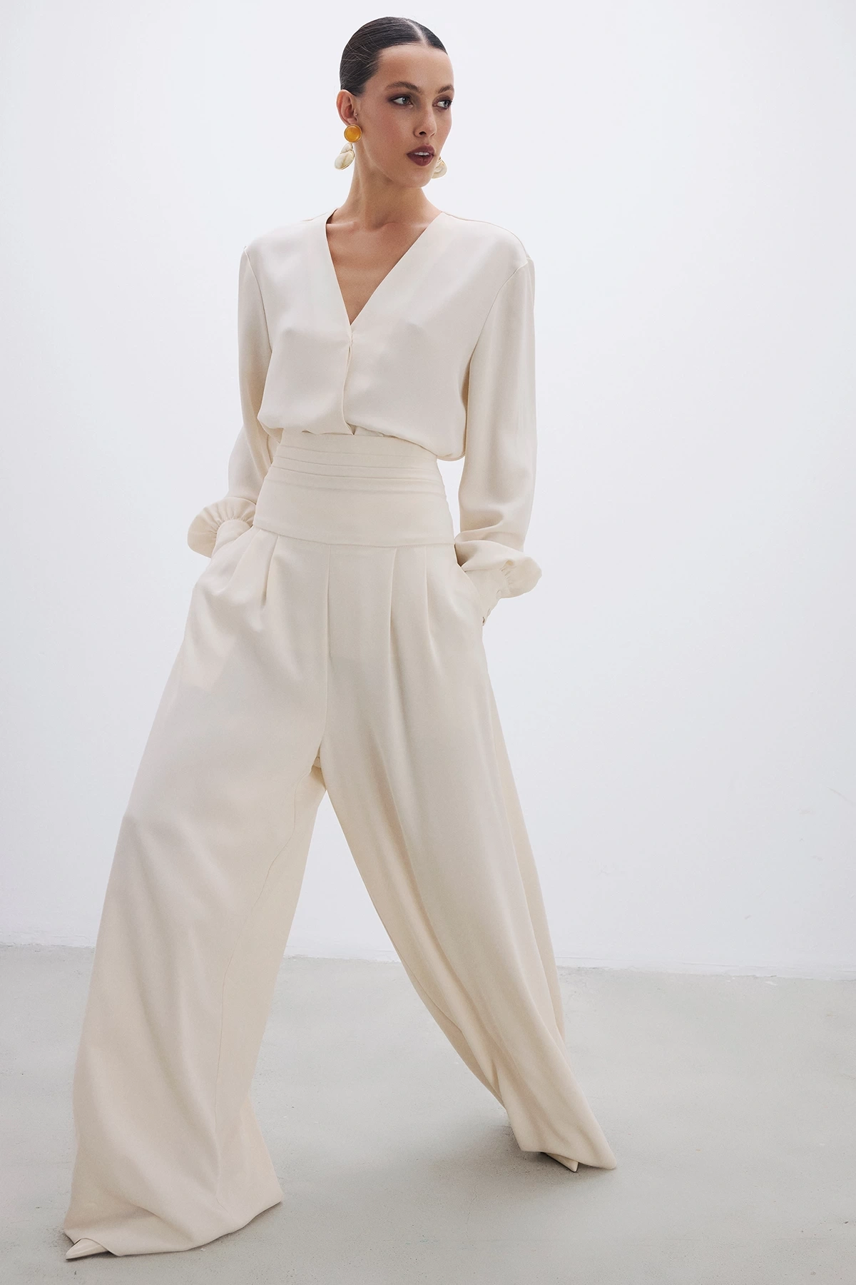 Fayn İkili Takım Bej