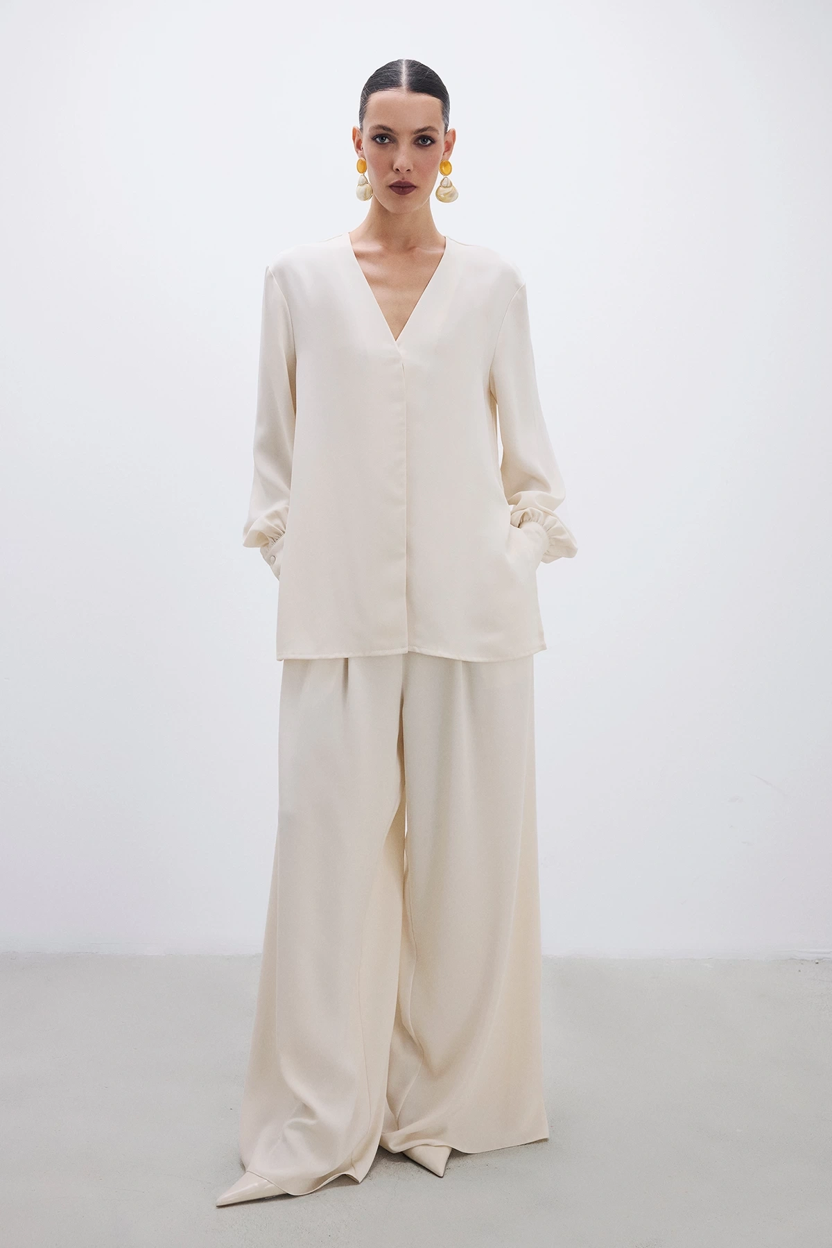 Fayn İkili Takım Bej