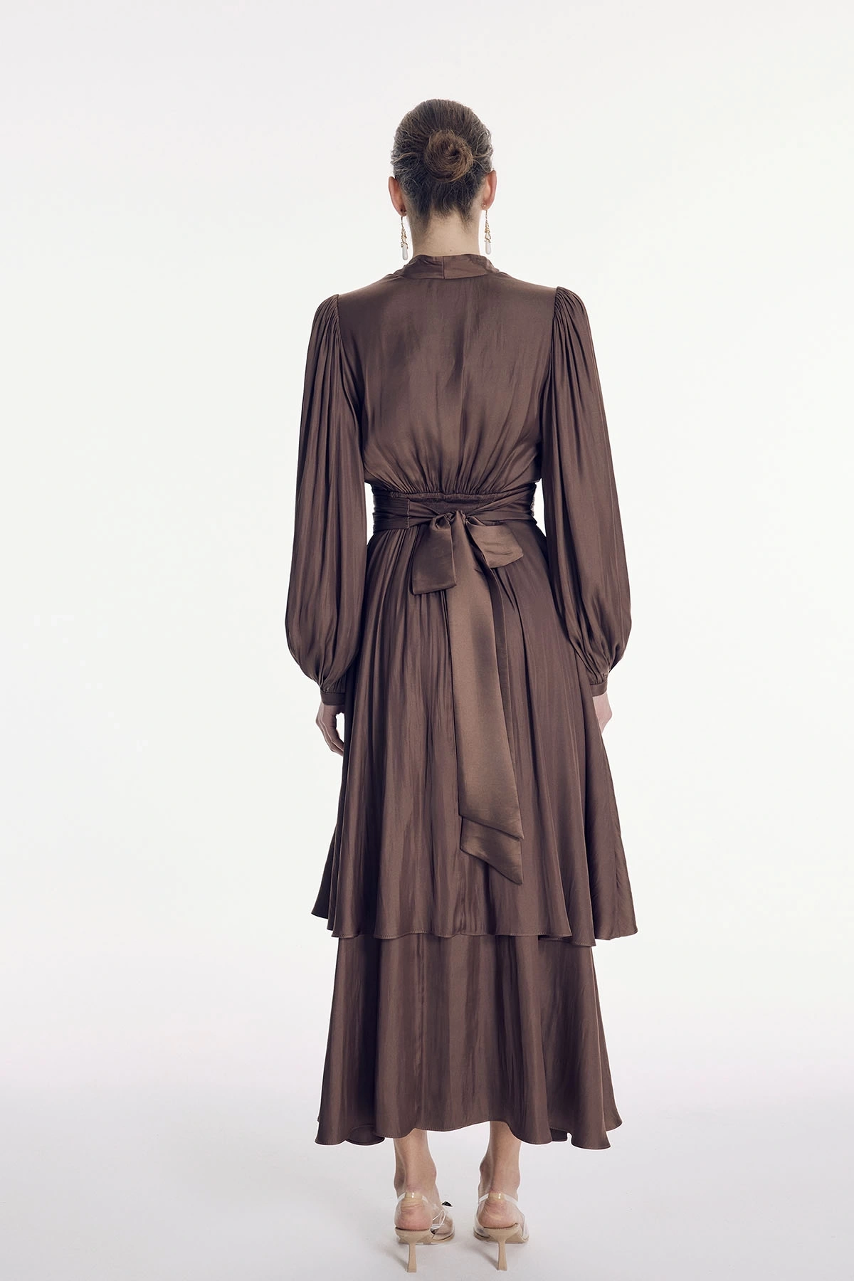 Leyan Elbise Kahverengi