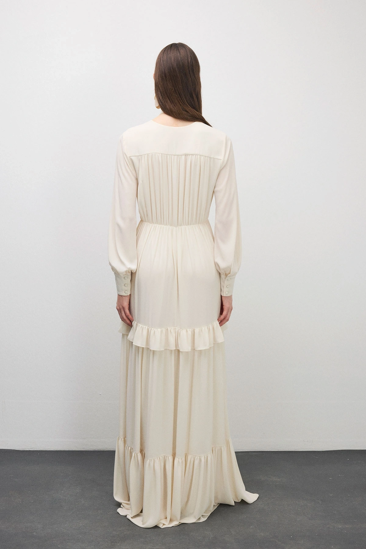 Midnight Fit Elbise Bej