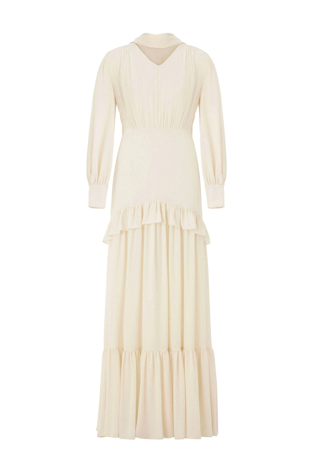 Midnight Fit Elbise Bej