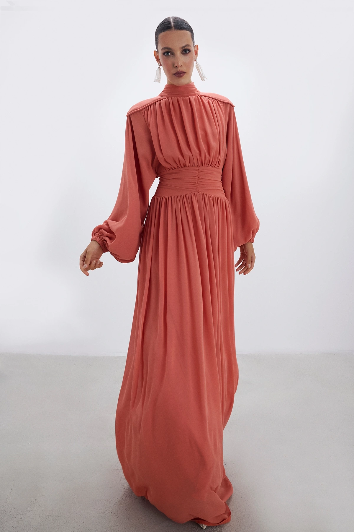 Rania Elbise Nar Çiçeği