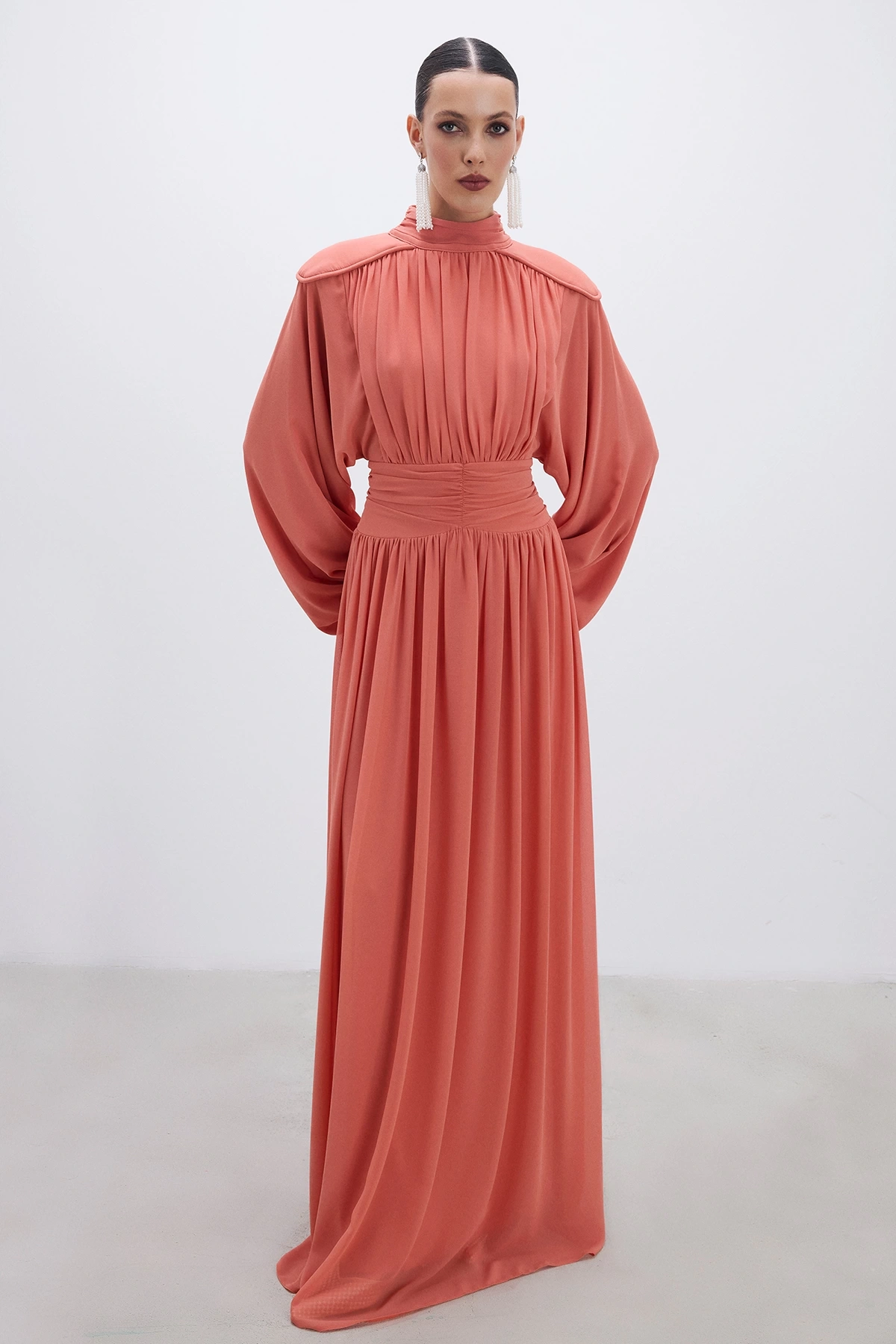 Rania Elbise Nar Çiçeği