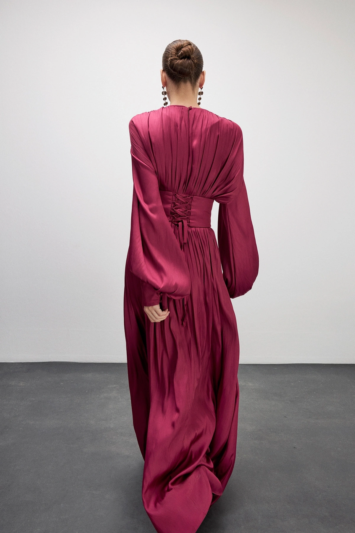 Rhea Elbise Bordo