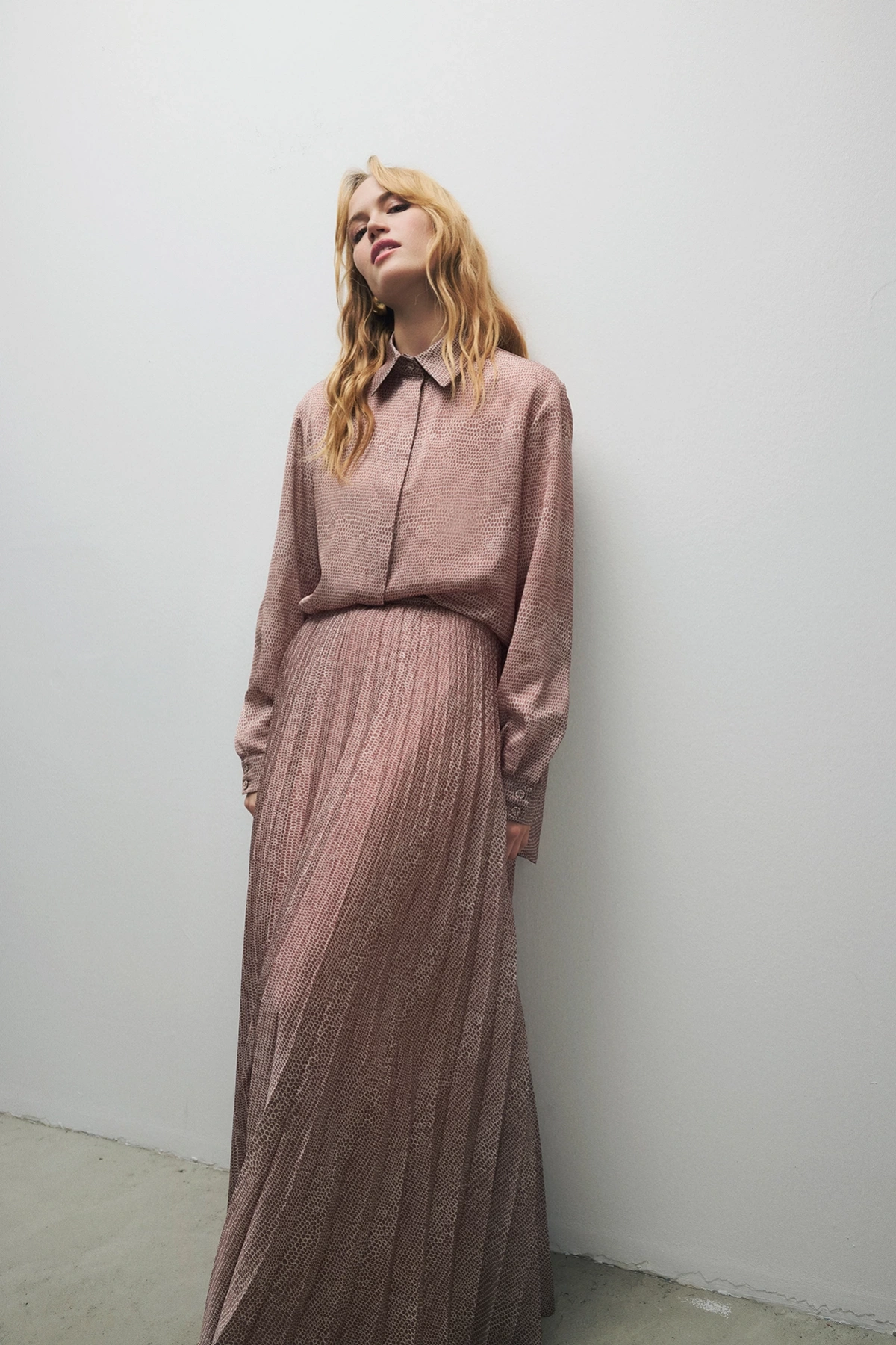 Sierra Skirt Shirt Set Coffee