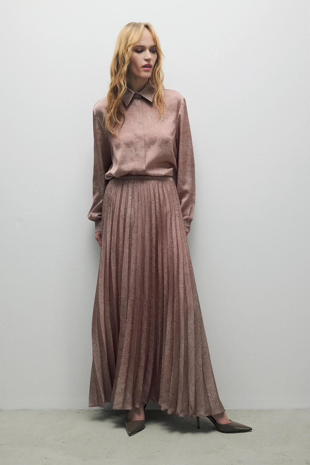 Sierra Skirt Shirt Set Coffee