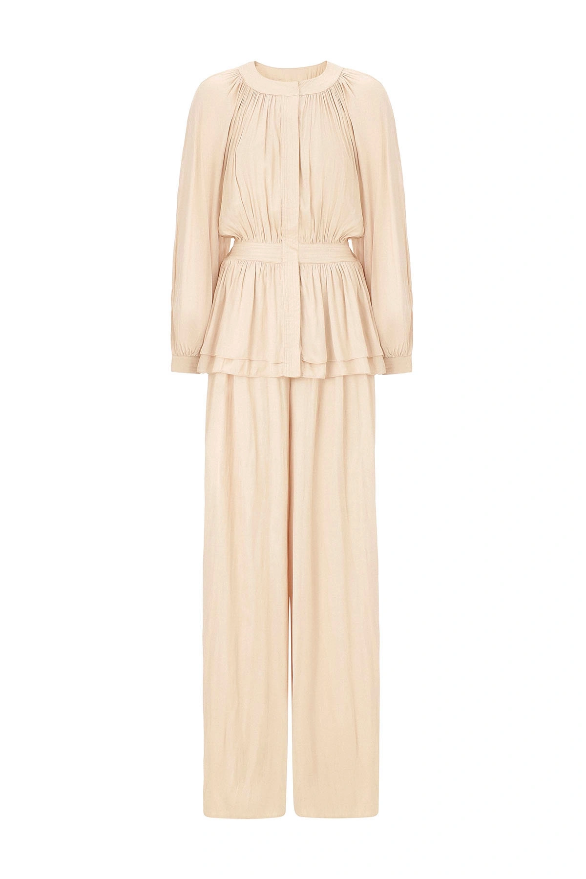 Trace Peplum Formlu Tulum Krem