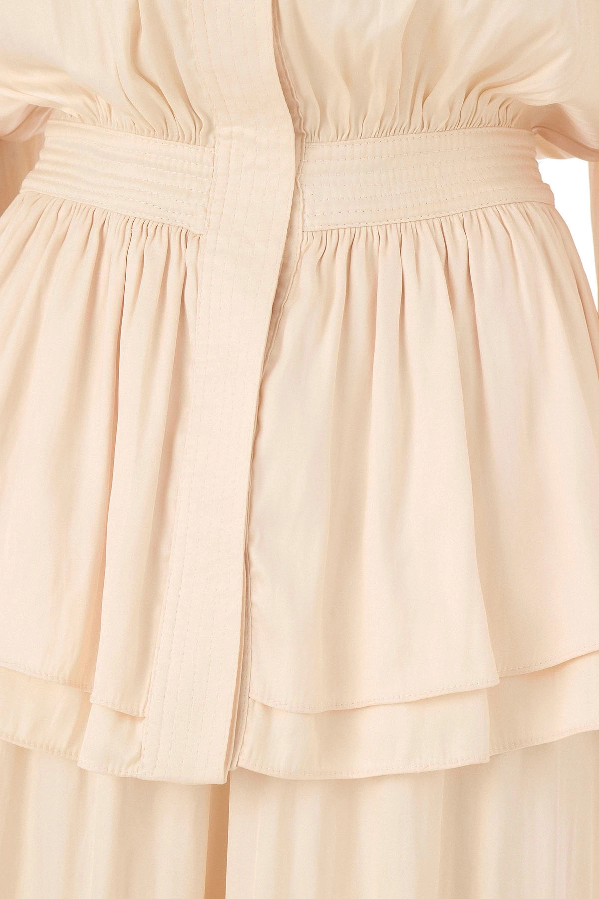 Trace Peplum Formlu Tulum Krem