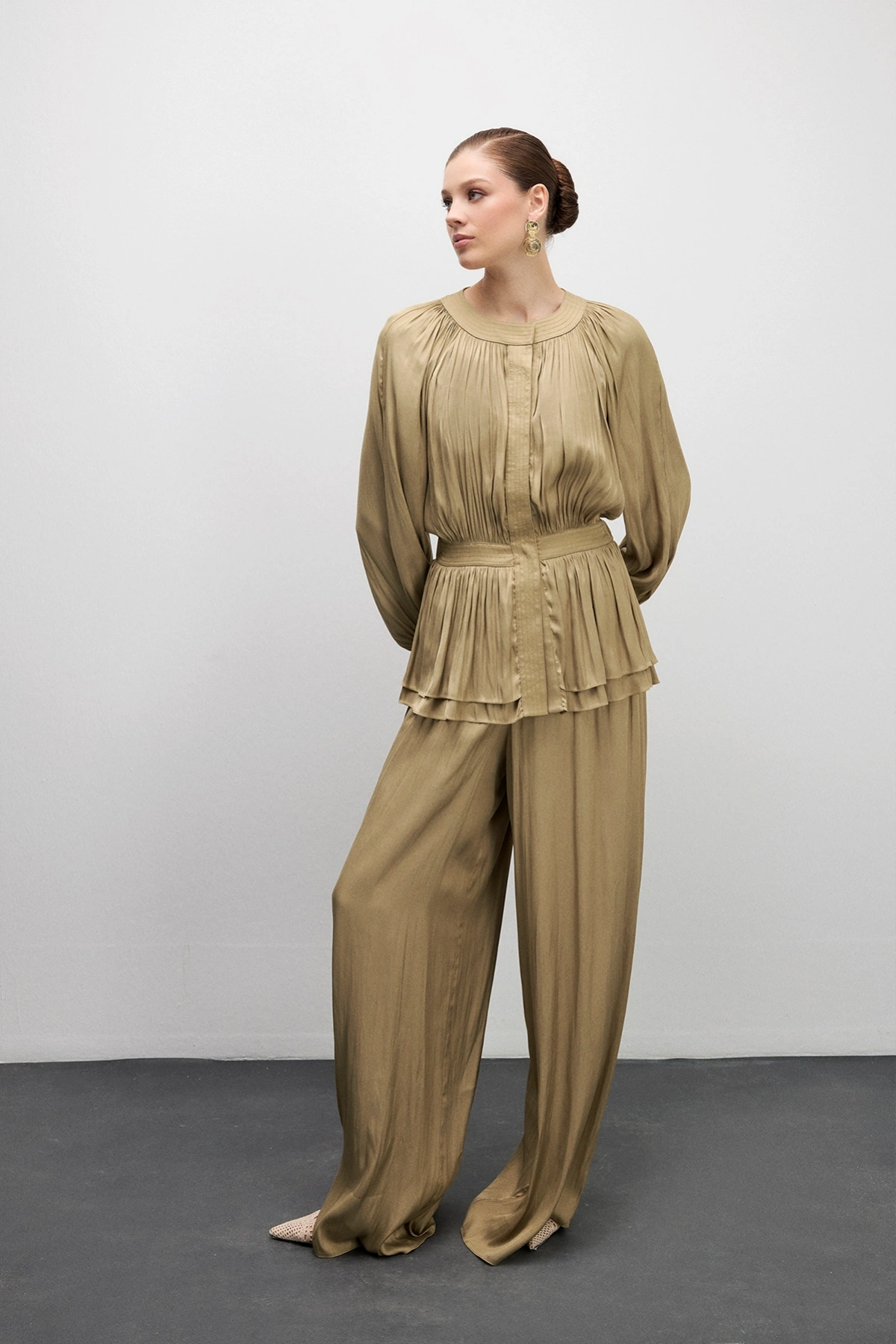 Trace Peplum Formlu Tulum Olive