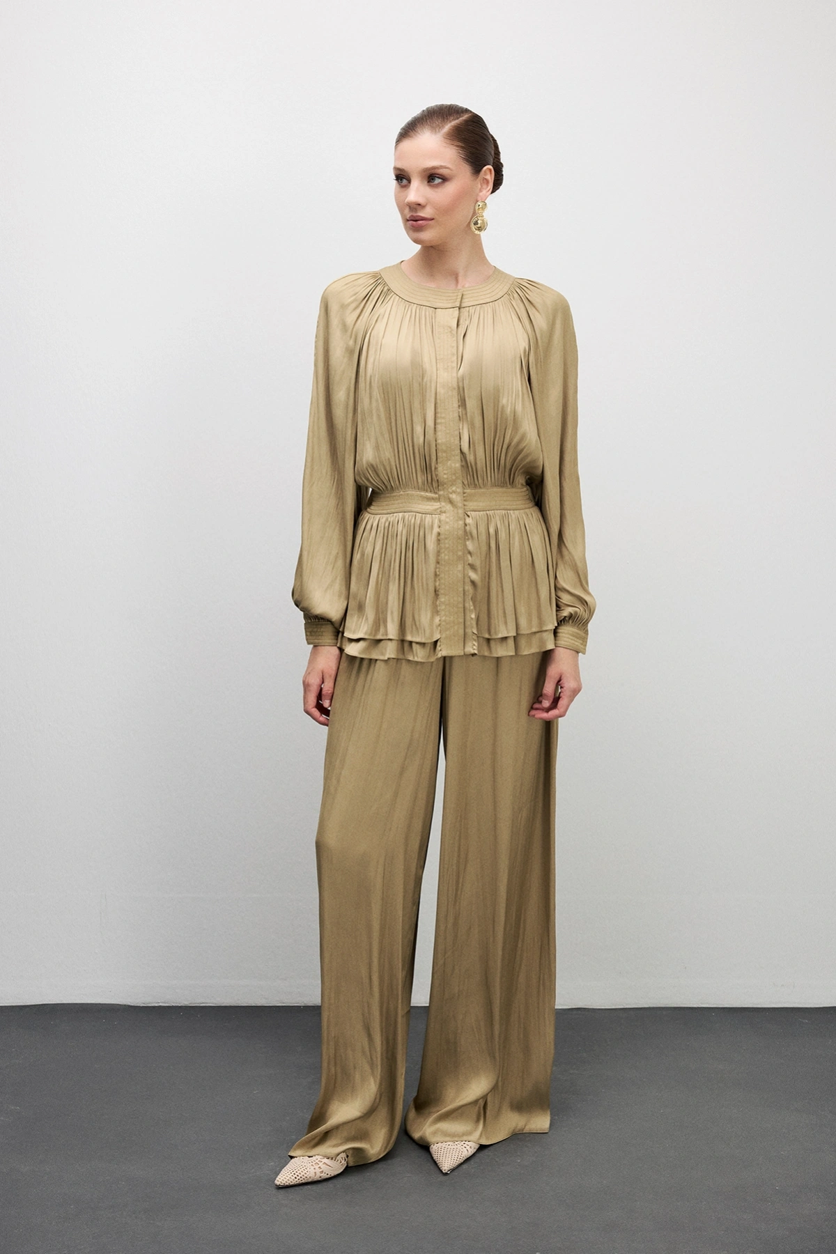 Trace Peplum Formlu Tulum Olive
