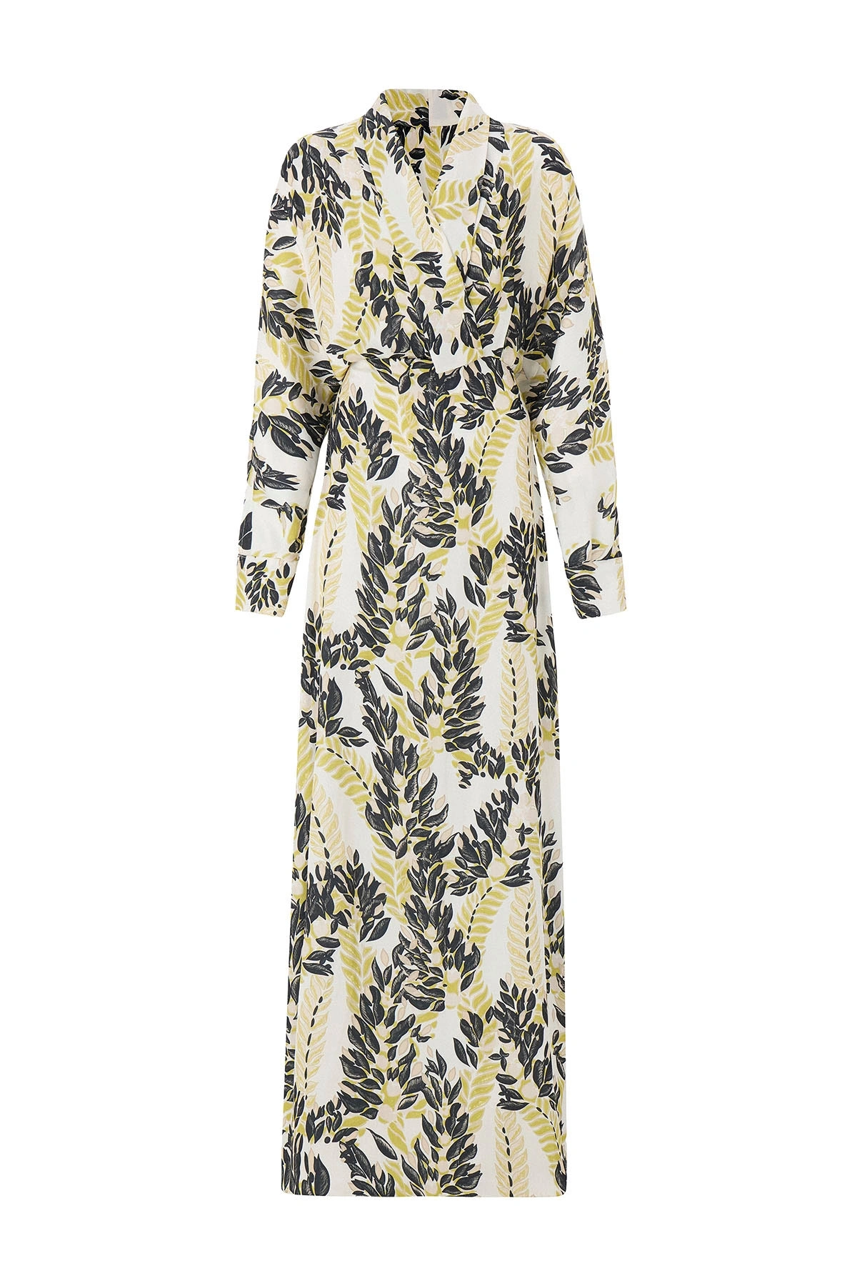 Velour Floral Desenli Elbise Asit