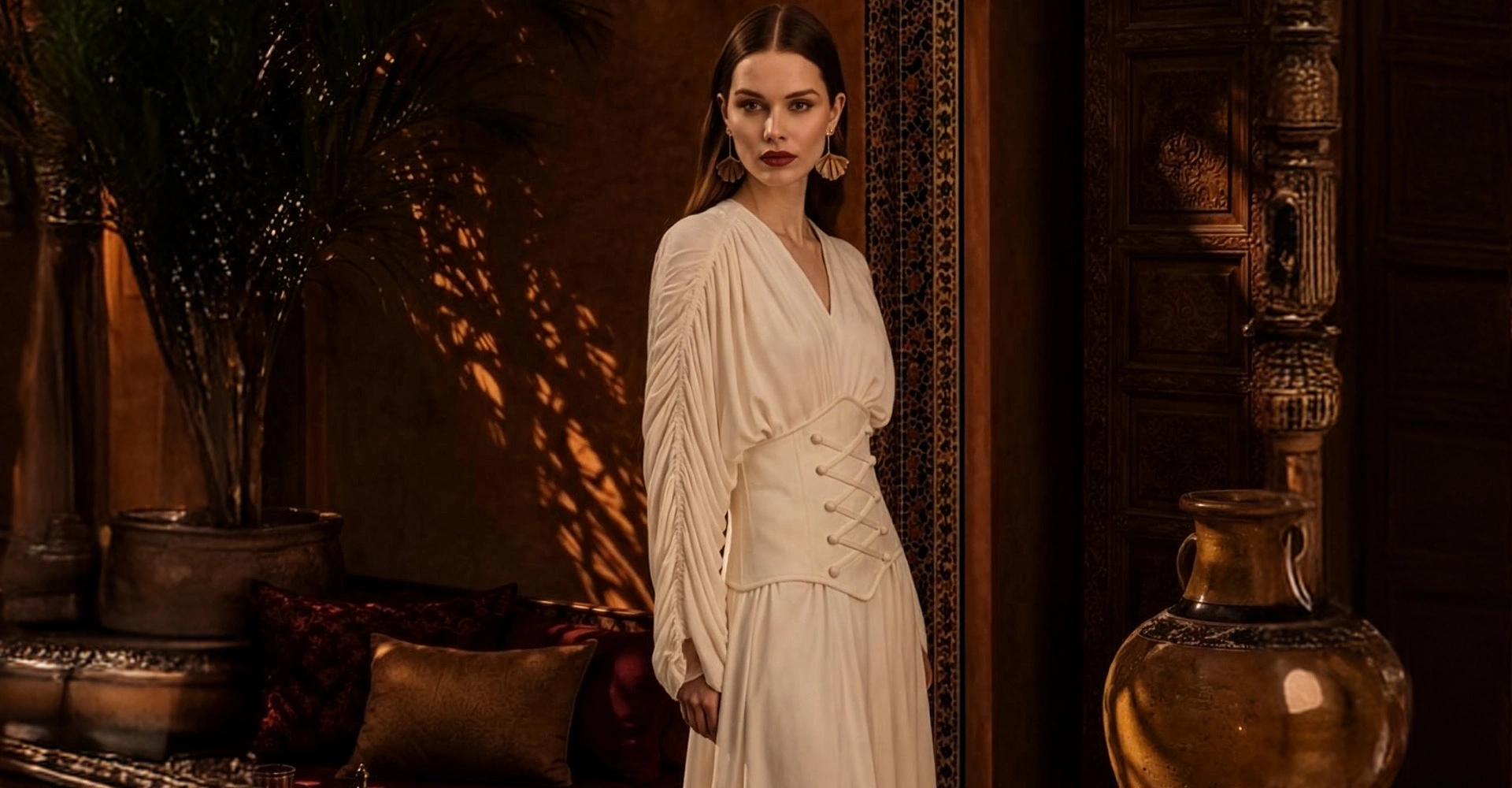 Long lines, delicate movement, and a calm expression of femininity.