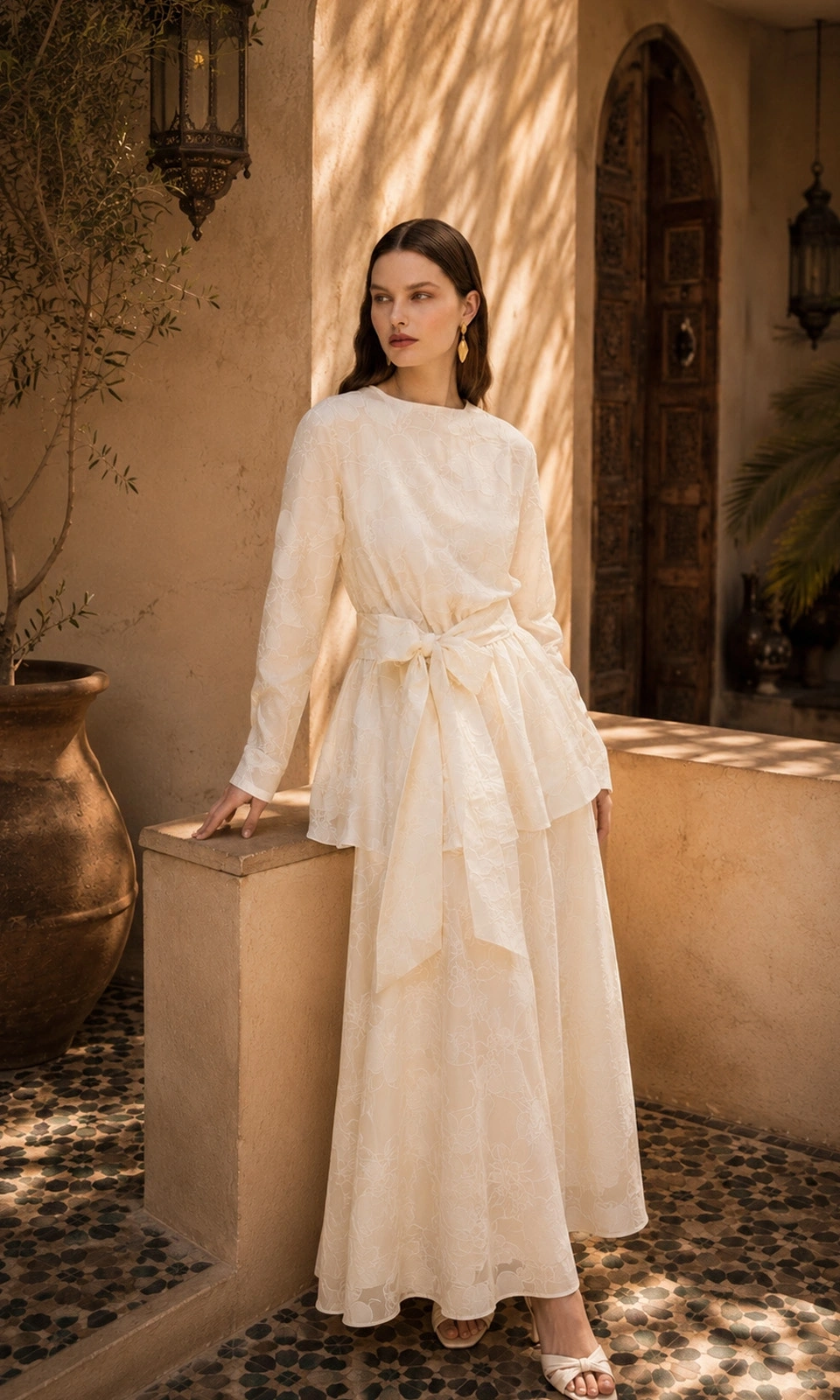 A quiet study of elegance, shaped through fluid silhouettes,<br> soft textures, and refined femininity. mobil