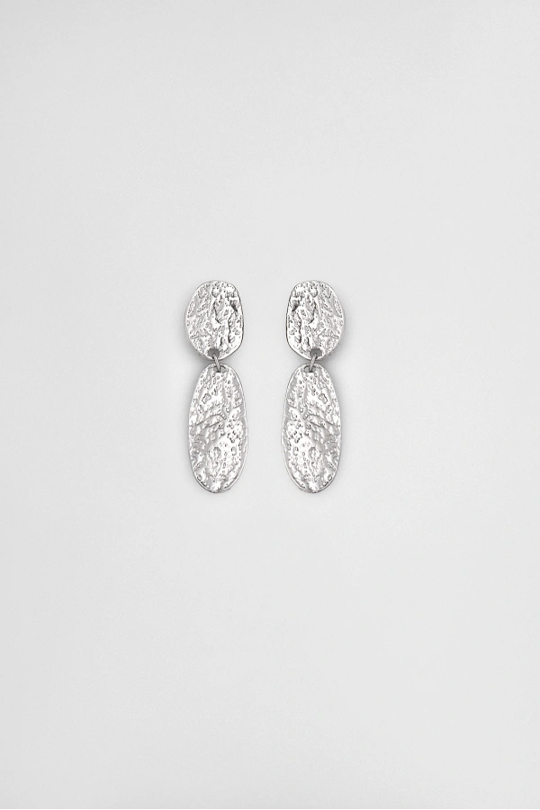 Silver Texture Küpe