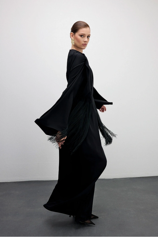 Sway Püsküllü Tulum Siyah