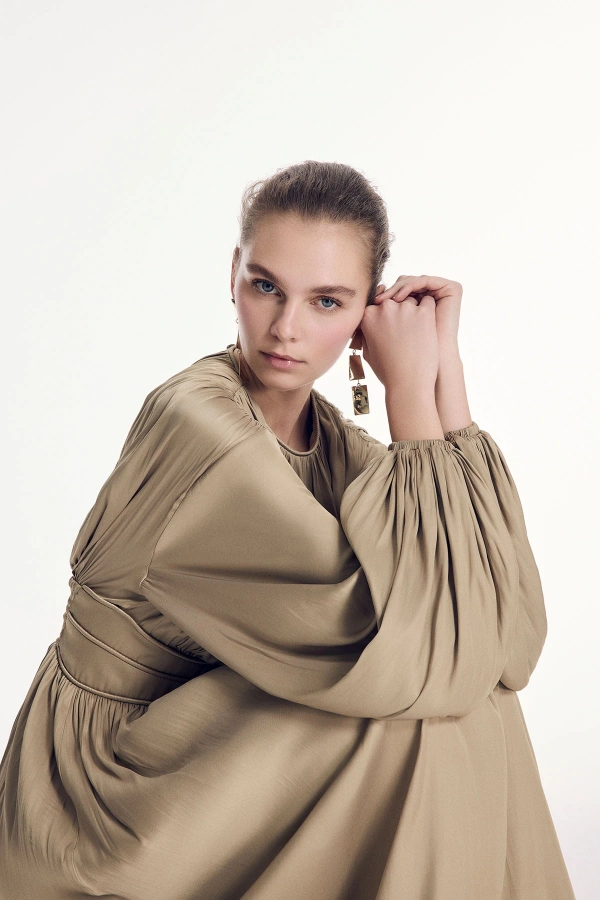 Fame Elbise Yağ Yeşili