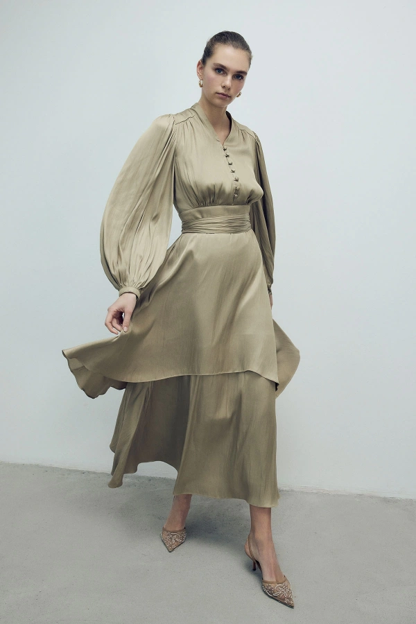 Leyan Elbise Yağ Yeşili