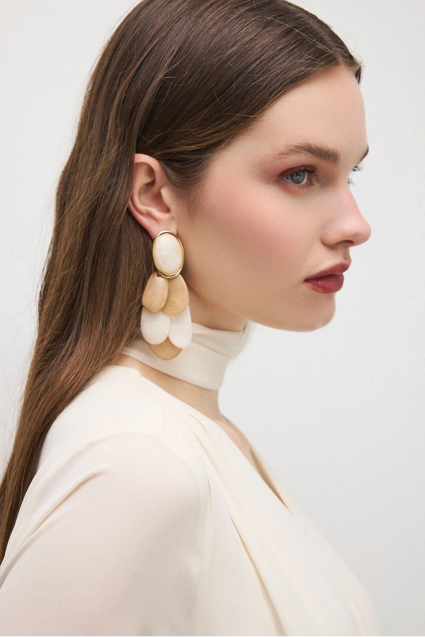 Midnight Fit Elbise Bej