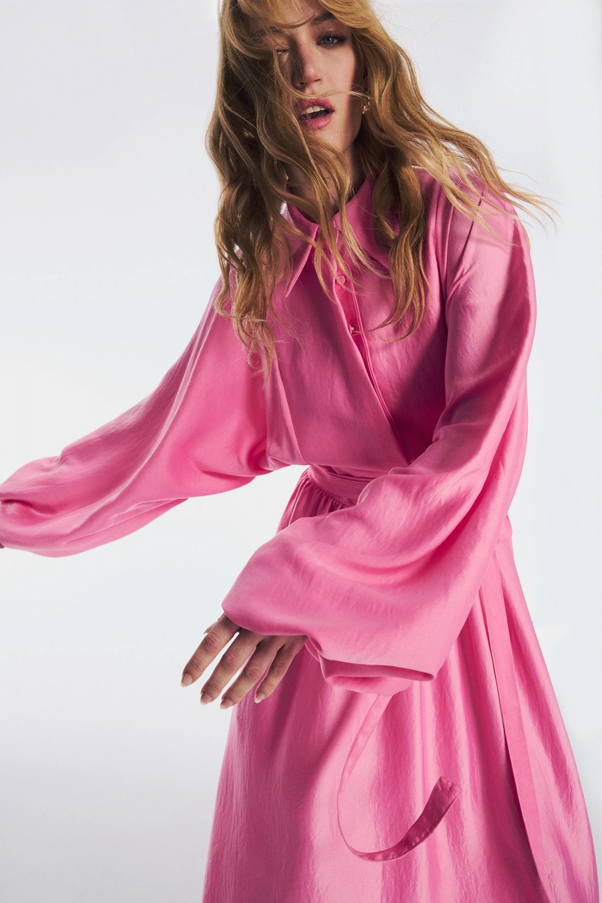 Lavin Elbise Pembe | Latifa Kadın Giyim