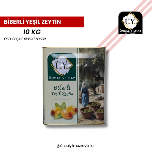 Biberli Yeşil Zeytin 181/200 Klb 10 kg