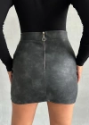 Eskitme deri mini etek