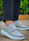 KB-003 Kuback Gri Süet Bağcıklı  Günlük Erkek Ayakkabı