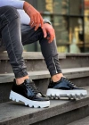 KB-056 Kuback Siyah Rugan Beyaz Yüksek Taban Günlük Spor Ayakkabı