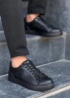 KB-BX1  Kuback Siyah Cilt Yüksek Siyah Taban Günlük Erkek Ayakkabı