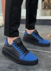 KB-X46 Kuback Siyah Sax Mavi Yüksek Siyah Taban Günlük Spor Ayakkabı